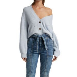 Jonathan Simkhai Clarice Ribbed Knit Cardigan Medium